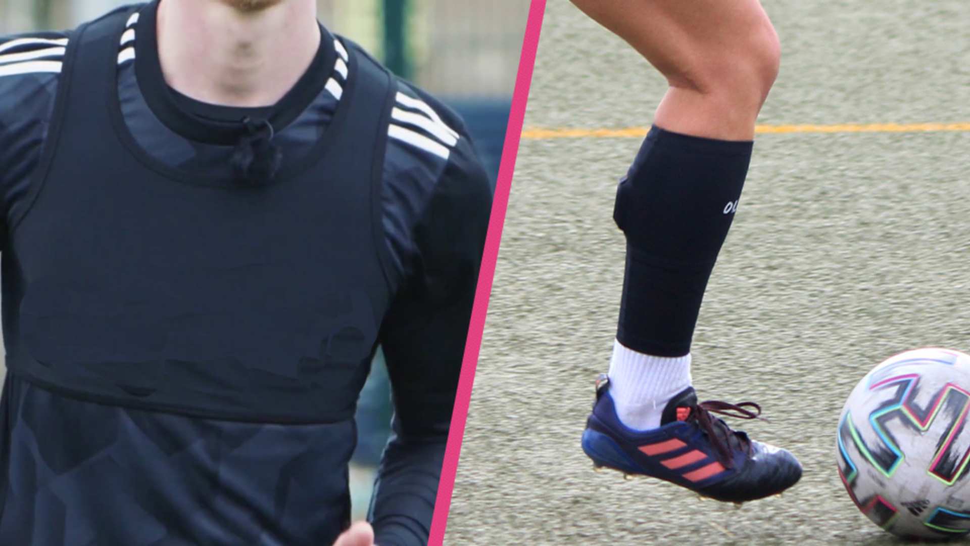 Los futbolistas usan chalecos GPS